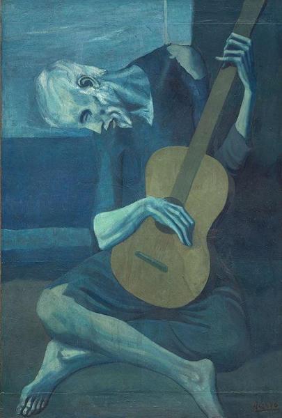 The Old Guitarist，1903–04，畢加索