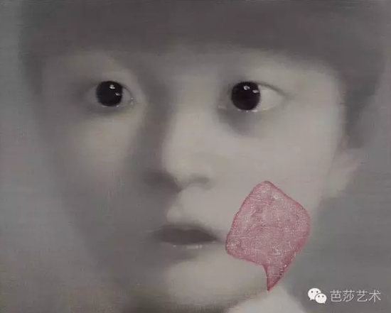 張曉剛《我的女兒1號(hào)》，布上油畫(huà)，40×50cm，2000