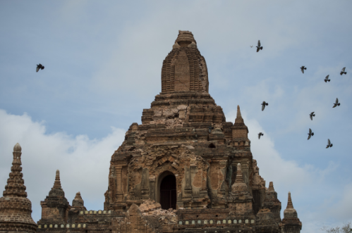 受損的Tayoke Pyay神廟。圖片：YE AUNG THU AFP Getty Images