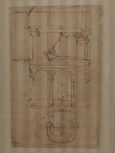 液壓泵及建筑制圖研究 達(dá)芬奇 約1487-1490