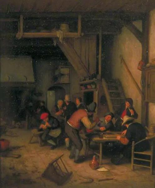 Tavern with Tric-Trac or Backgammon Players， 1669–1674