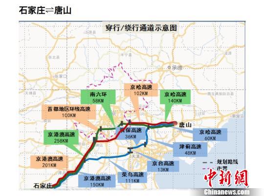 自2018年12月1日起，北京市行政區(qū)域內道路全天禁止國三排放標準柴油載貨汽車行駛。圖為繞行示意圖。北京交通部門供圖