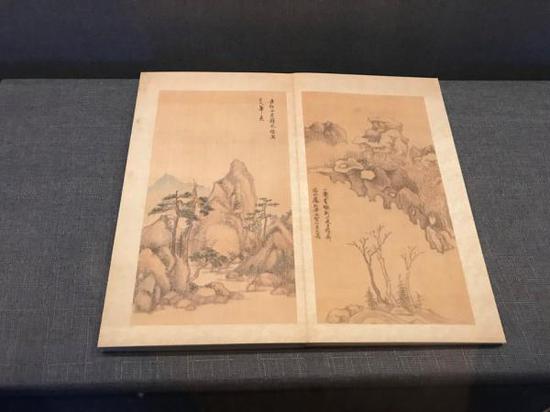 董其昌《紀(jì)游畫冊(cè)》“小赤壁”（復(fù)制），臺(tái)北故宮博物院藏