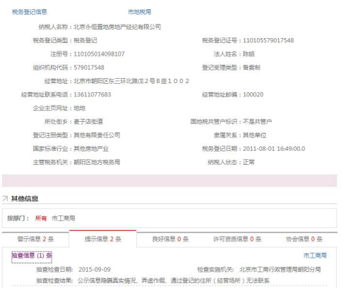 圖為“永恒置地”在北京市企業(yè)信用信息網(wǎng)公示信息的截圖。
